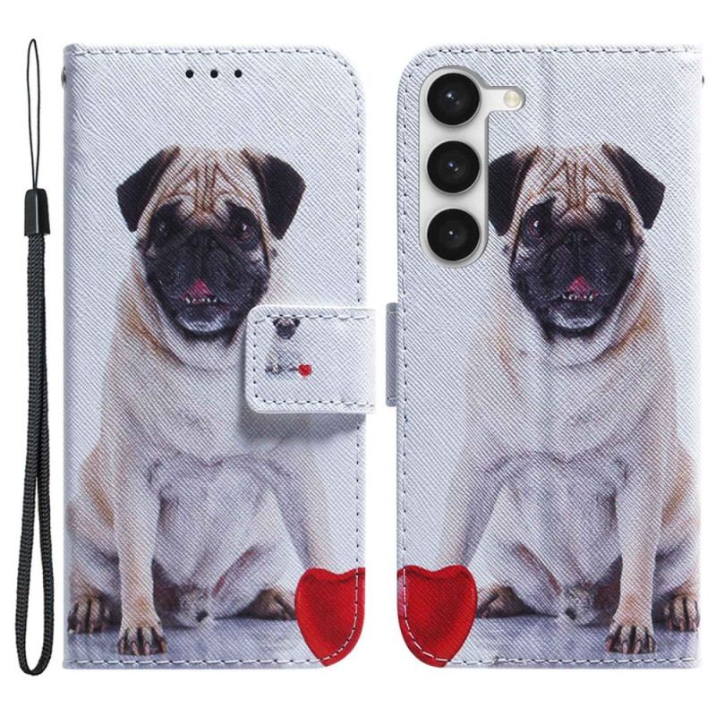 Flip Cover Samsung Galaxy S23 Plus 5G Mops Hund