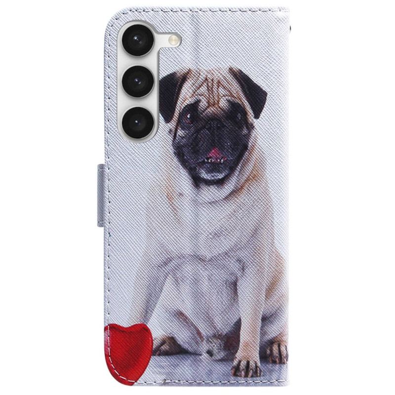 Flip Cover Samsung Galaxy S23 Plus 5G Mops Hund