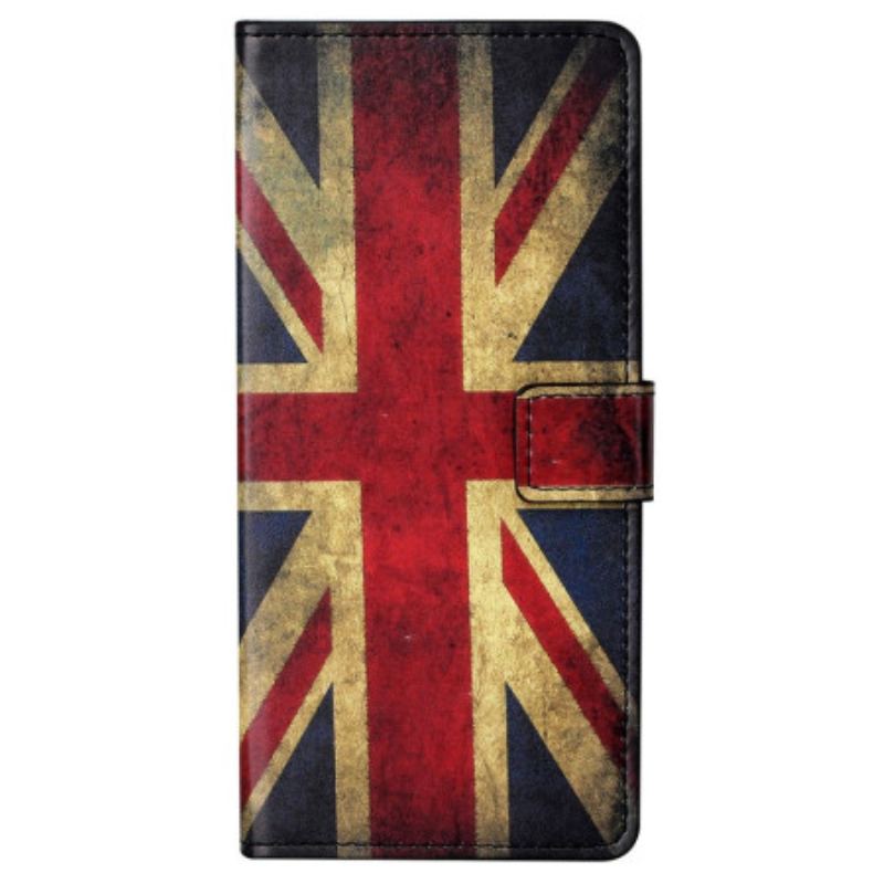 Flip Cover Samsung Galaxy S23 Plus 5G Vintage Engelsk Flag