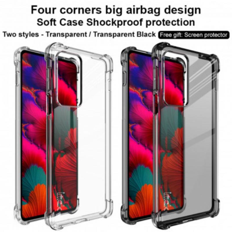 Cover Motorola Edge 20 Pro Gennemsigtig Med Imak Skærmfilm