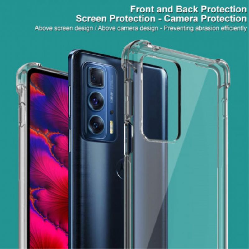 Cover Motorola Edge 20 Pro Gennemsigtig Med Imak Skærmfilm