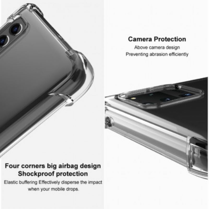 Cover Motorola Edge 20 Pro Gennemsigtig Med Imak Skærmfilm