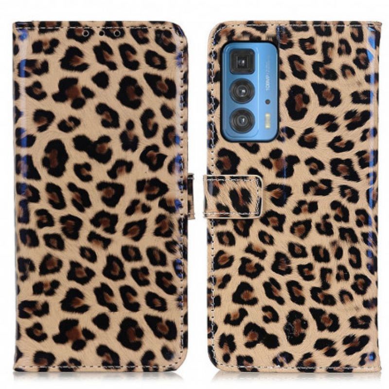 Flip Cover Motorola Edge 20 Pro Leopard