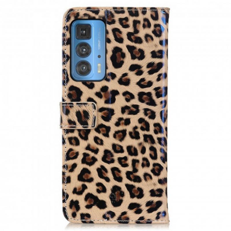 Flip Cover Motorola Edge 20 Pro Leopard