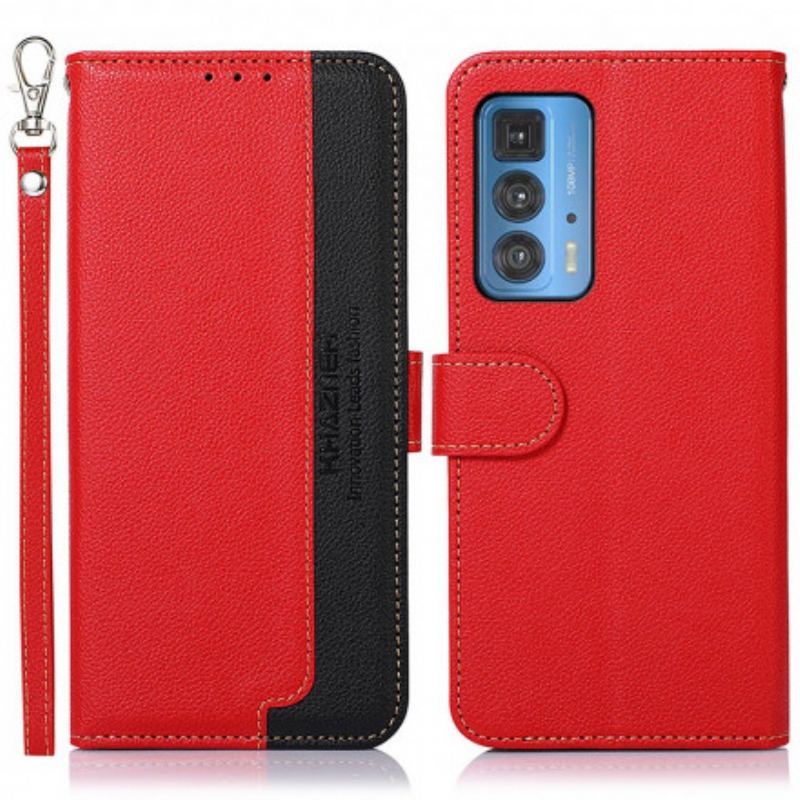 Flip Cover Motorola Edge 20 Pro Lychee Style Rfid Khazneh