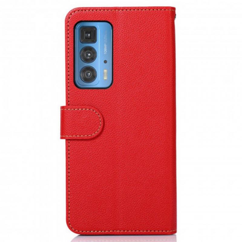 Flip Cover Motorola Edge 20 Pro Lychee Style Rfid Khazneh