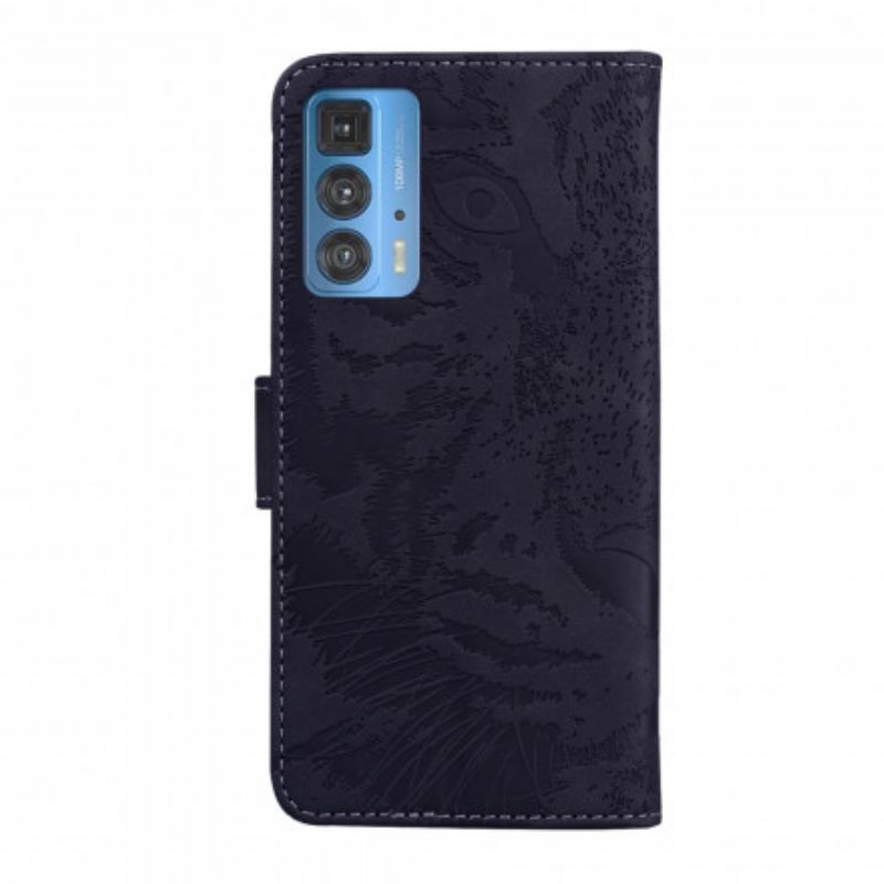 Flip Cover Motorola Edge 20 Pro Tiger Ansigtsprint