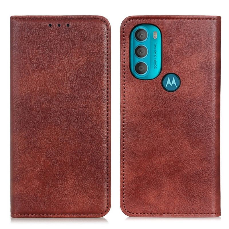 Cover Moto G71 5G Flip Cover Tekstureret Splitlæder