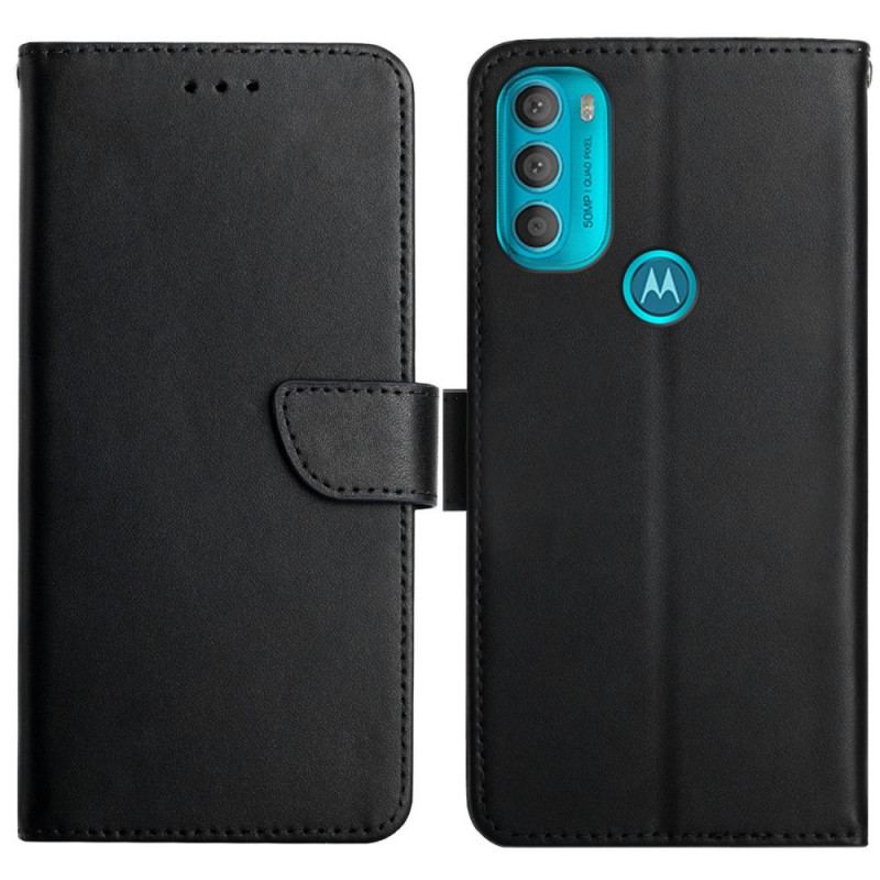 Flip Cover Moto G71 5G Ægte Nappa Læder