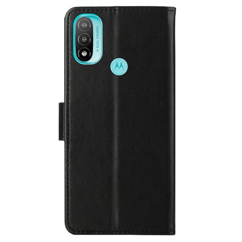 Flip Cover Moto G71 5G Asiatiske Sommerfugle Og Blomster