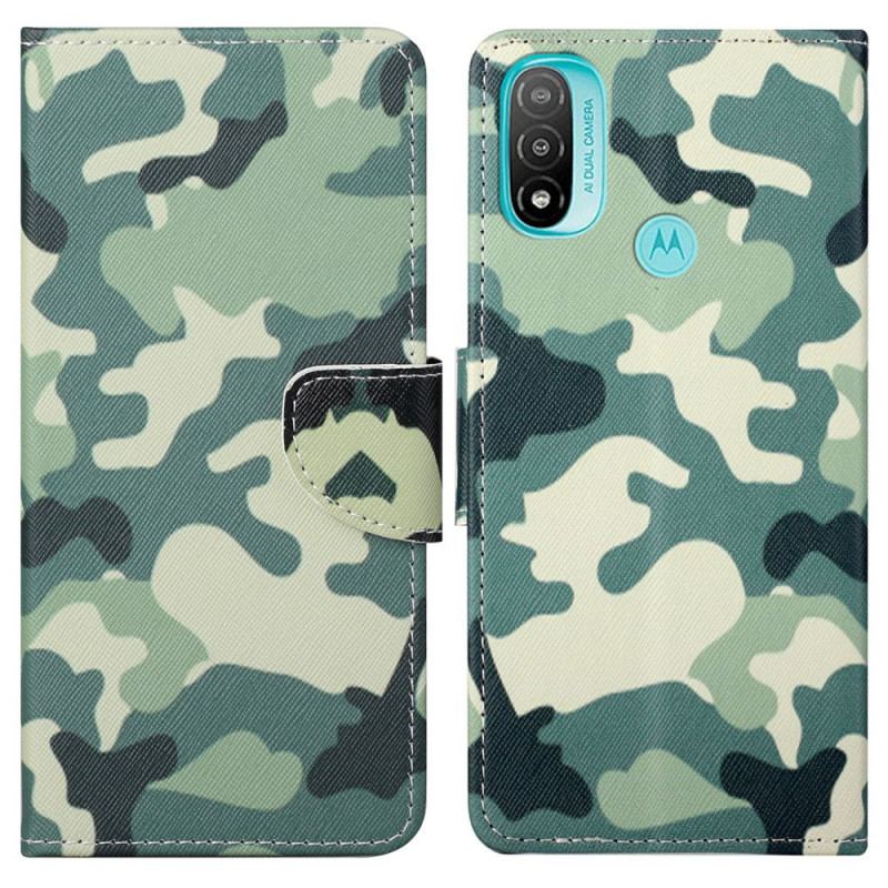 Flip Cover Moto G71 5G Militær Camouflage