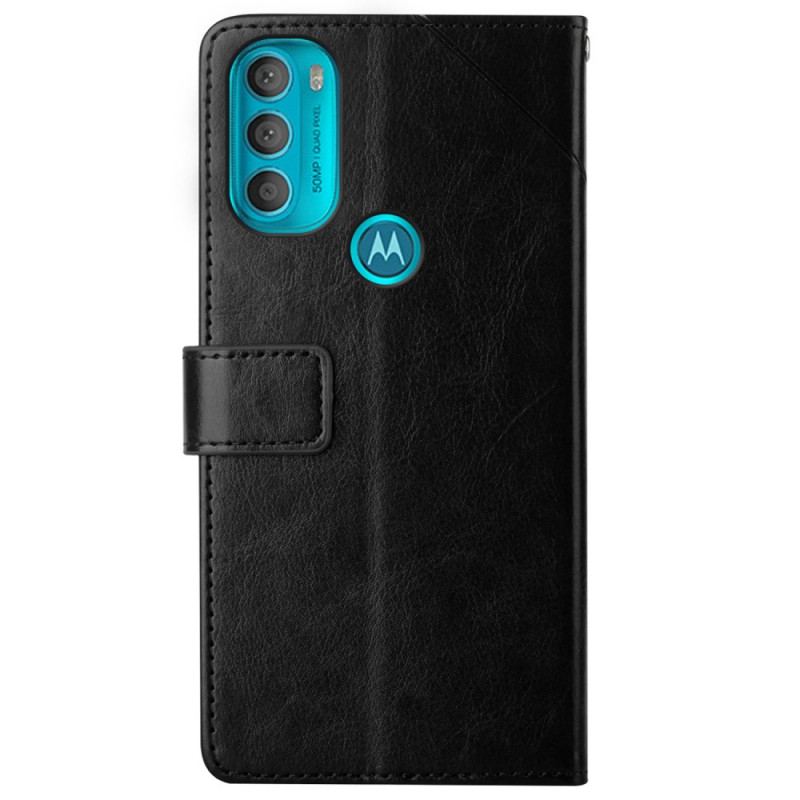 Læder Cover Moto G71 5G Stil Læder Geo Y Design