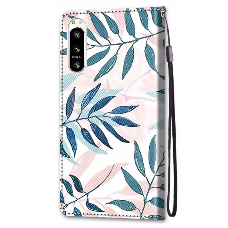 Flip Cover Sony Xperia 5 IV Grafik Med Lanyard