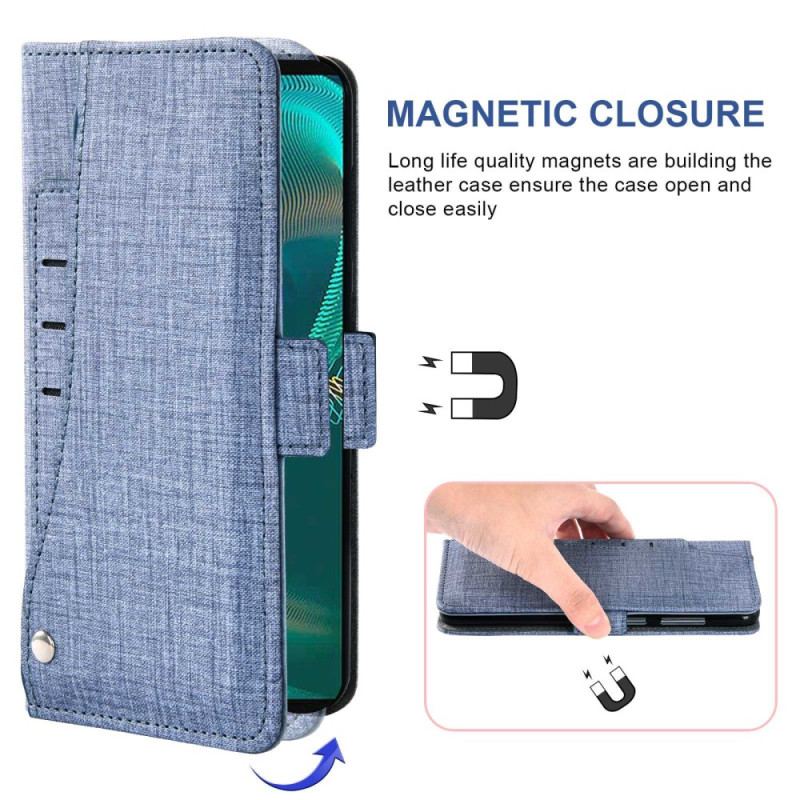 Flip Cover Sony Xperia 5 IV Jeans Med Roterende Kortholder