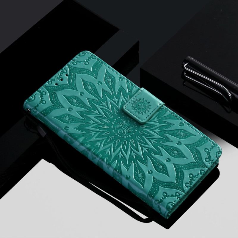 Flip Cover Sony Xperia 5 IV Mandala Sun Med Snor