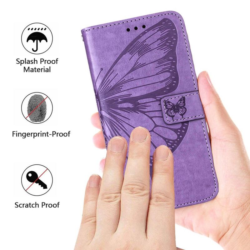 Flip Cover Sony Xperia 5 IV Med Snor Barok Strappy Sommerfugl