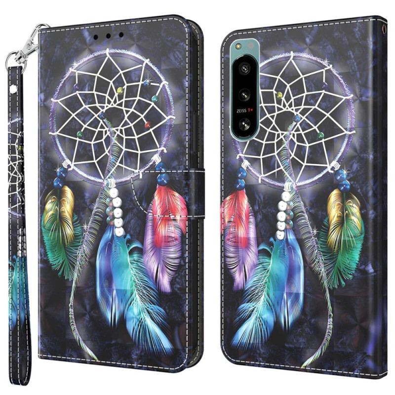 Flip Cover Sony Xperia 5 IV Med Snor Strap Dream Catcher