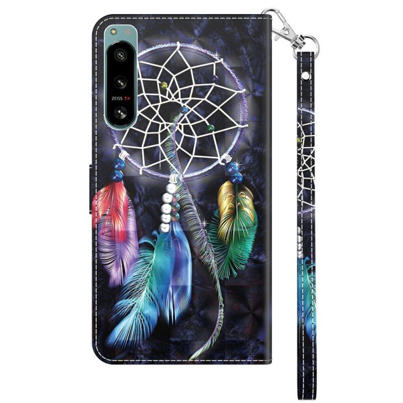 Flip Cover Sony Xperia 5 IV Med Snor Strap Dream Catcher