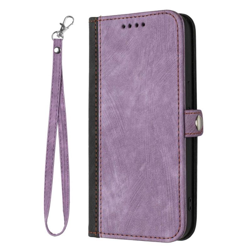 Flip Cover Sony Xperia 5 IV Tofarvet Med Rem