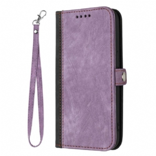 Flip Cover Sony Xperia 5 IV Tofarvet Med Rem