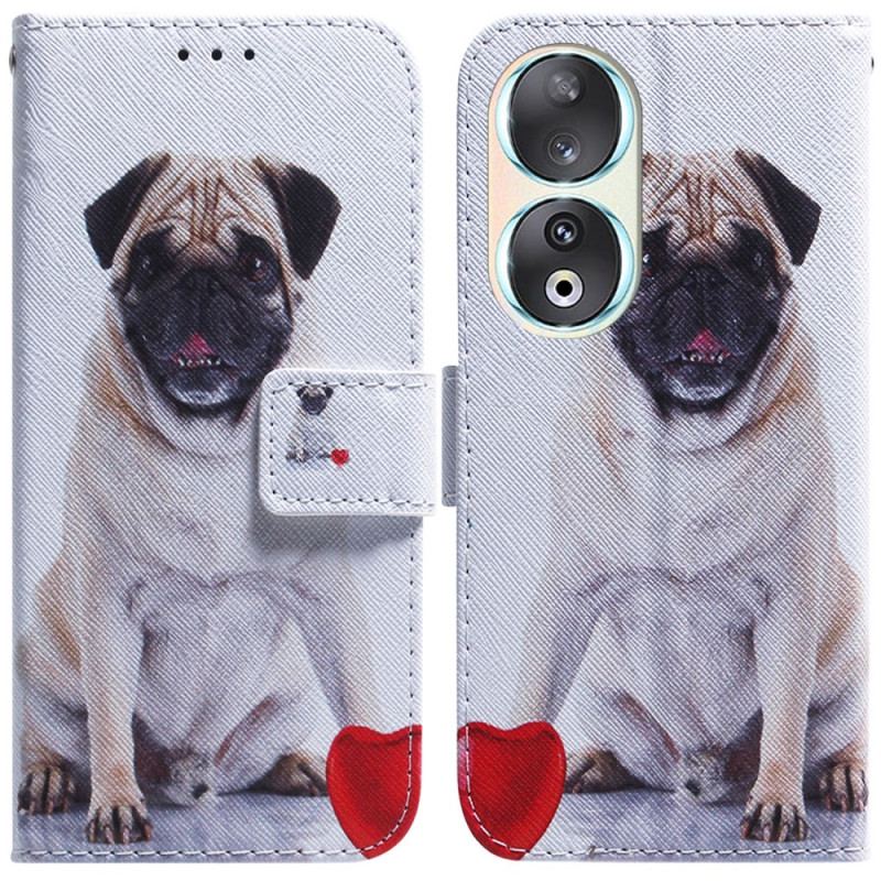 Flip Cover Honor 90 Mops Hund