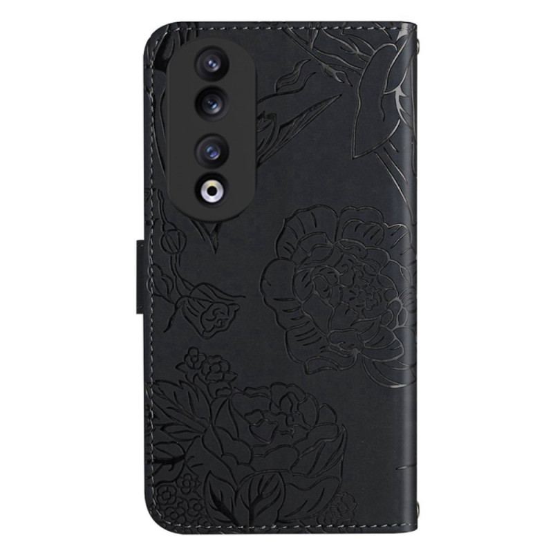 Flip Cover Honor 90 Sommerfugle Og Snor