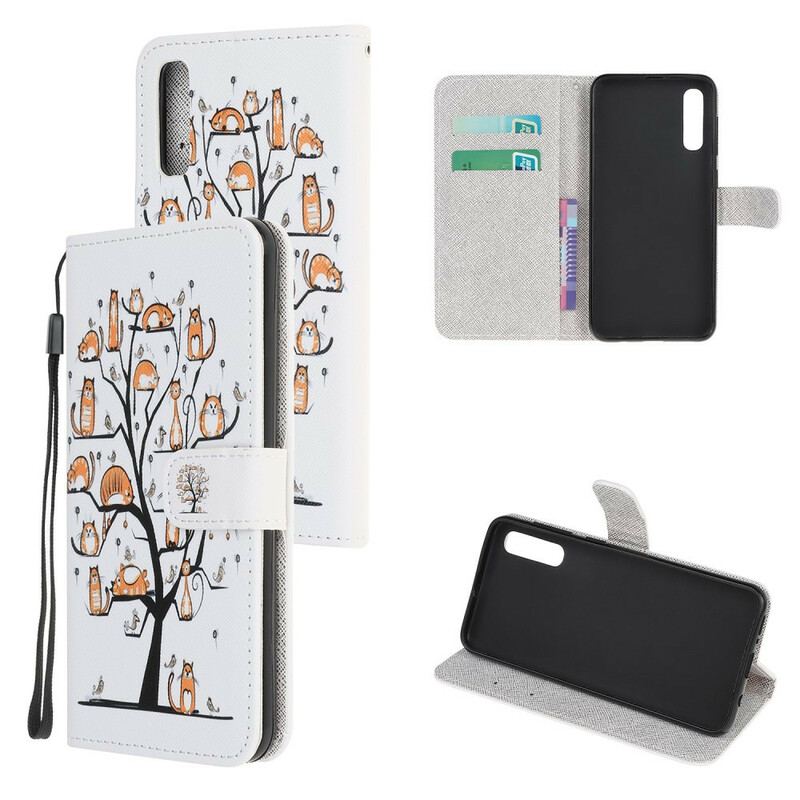 Flip Cover Huawei P Smart S Med Snor Funky Cats Med Rem