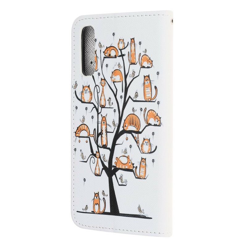 Flip Cover Huawei P Smart S Med Snor Funky Cats Med Rem