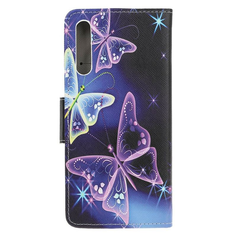 Flip Cover Huawei P Smart S Neon Sommerfugle