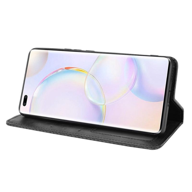 Cover Huawei Nova 9 Pro Flip Cover Stiliseret Vintage Lædereffekt