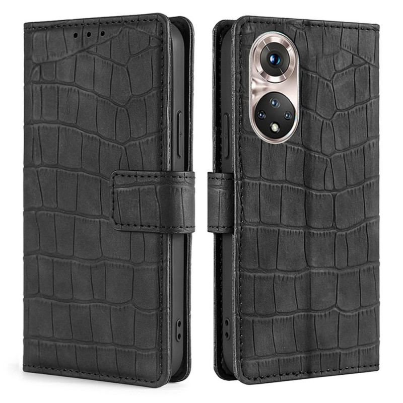 Flip Cover Huawei Nova 9 Pro Skin-touch Krokodille