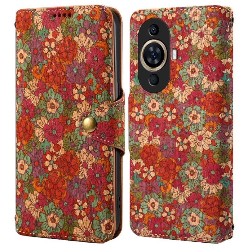 Flip Cover Huawei Nova 12s Blomstermønstre