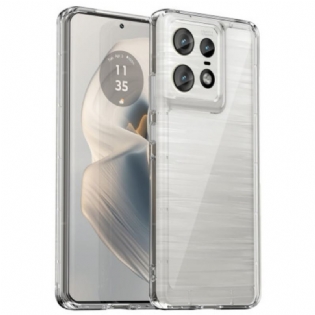 Cover Motorola Edge 50 Pro Transparente Galvaniserede Knapper