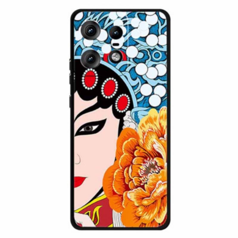 Cover Til Motorola Edge 50 Pro Peking Operas Ansigt