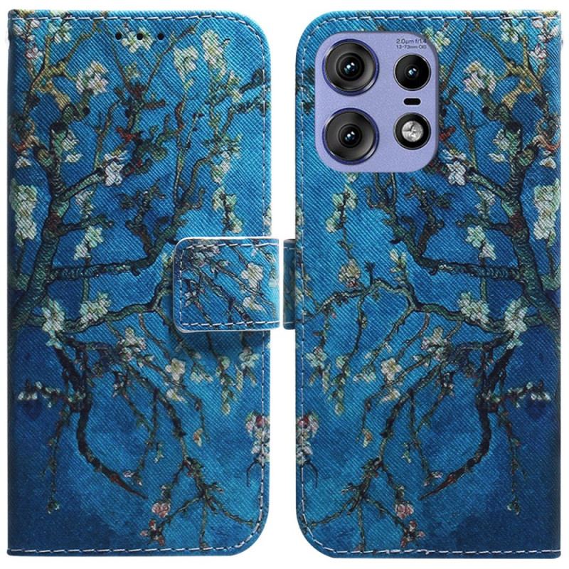 Flip Cover Motorola Edge 50 Pro Abrikosblomster