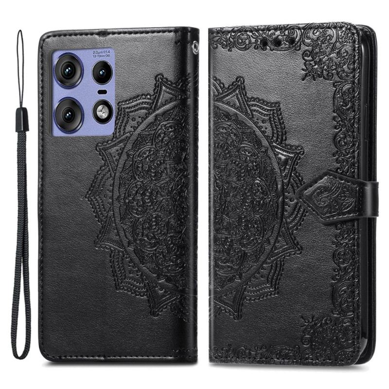 Flip Cover Motorola Edge 50 Pro Barok Mandala Med Rem