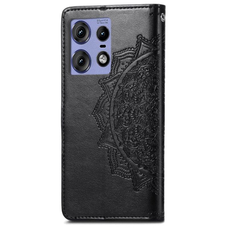 Flip Cover Motorola Edge 50 Pro Barok Mandala Med Rem