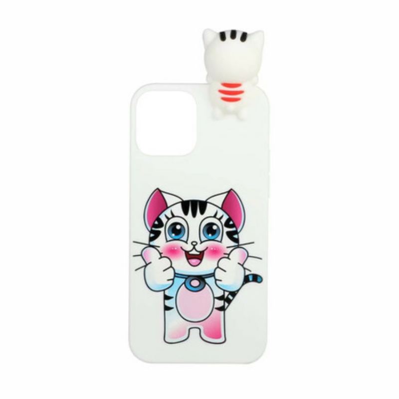 Cover iPhone 13 Mini 3d Cat Sjov