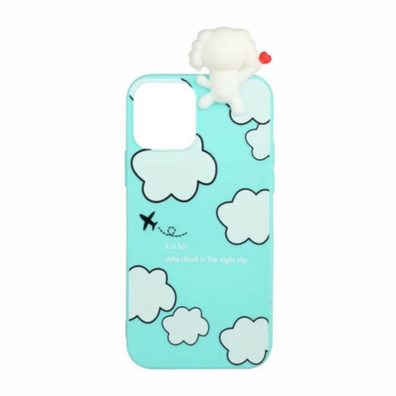 Cover iPhone 13 Mini 3d-hund I Skyerne