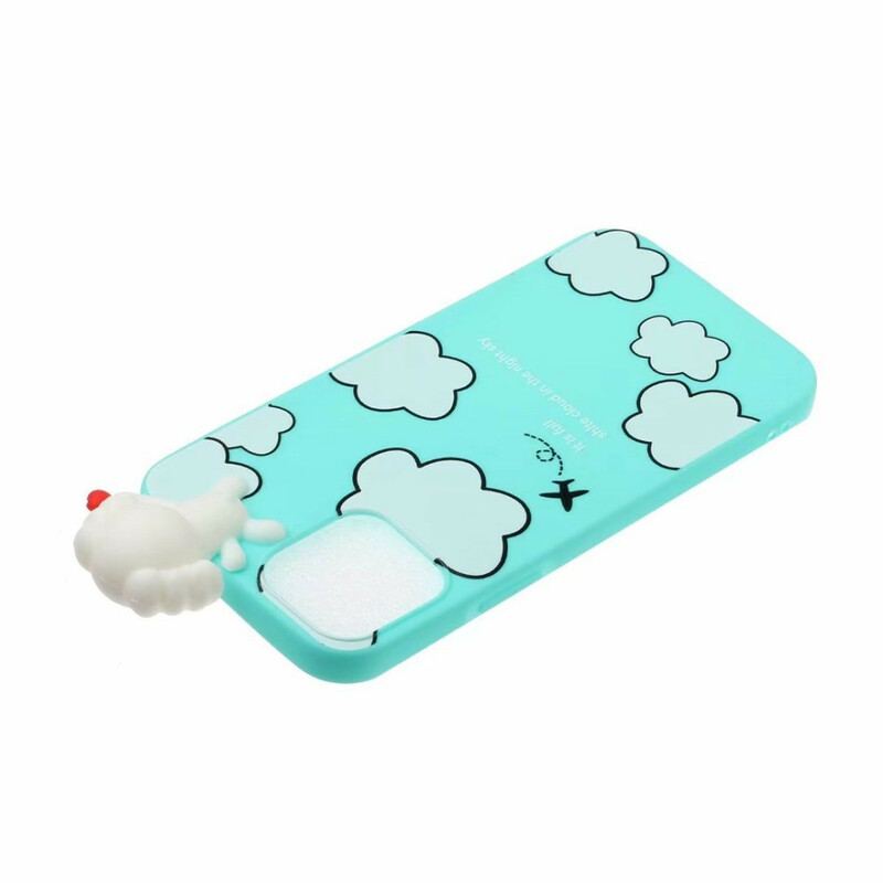 Cover iPhone 13 Mini 3d-hund I Skyerne