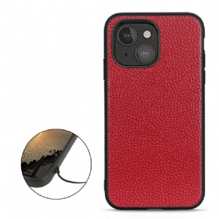 Cover iPhone 13 Mini Ægte Litchi Læder