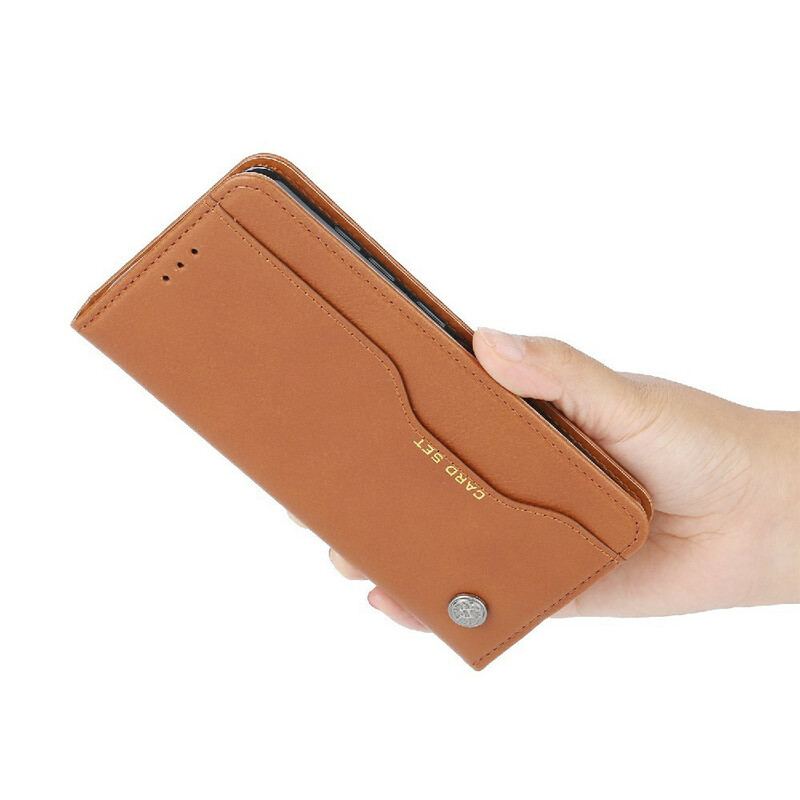 Cover iPhone 13 Mini Flip Cover Kortholder I Imiteret Læder