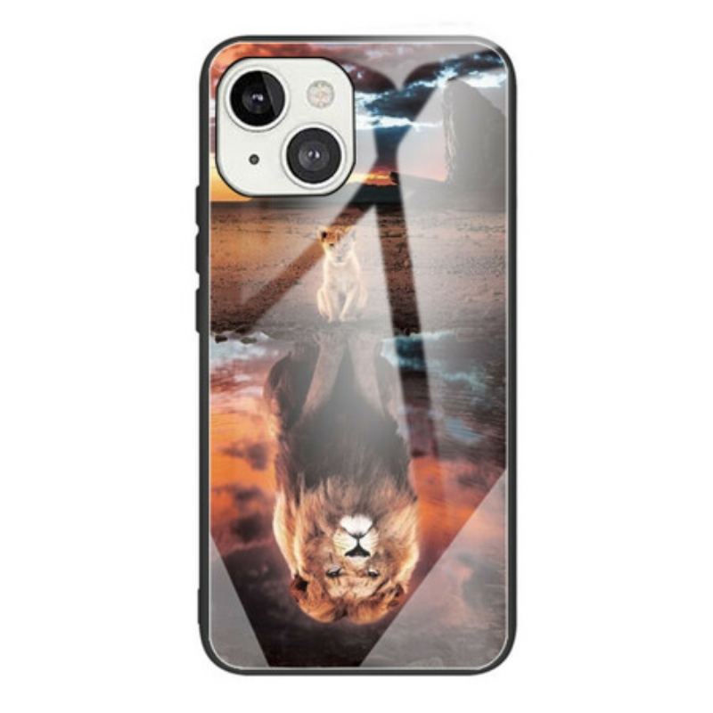 Cover iPhone 13 Mini Lion Cub's Dream Hærdet Glas