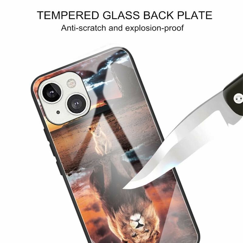 Cover iPhone 13 Mini Lion Cub's Dream Hærdet Glas