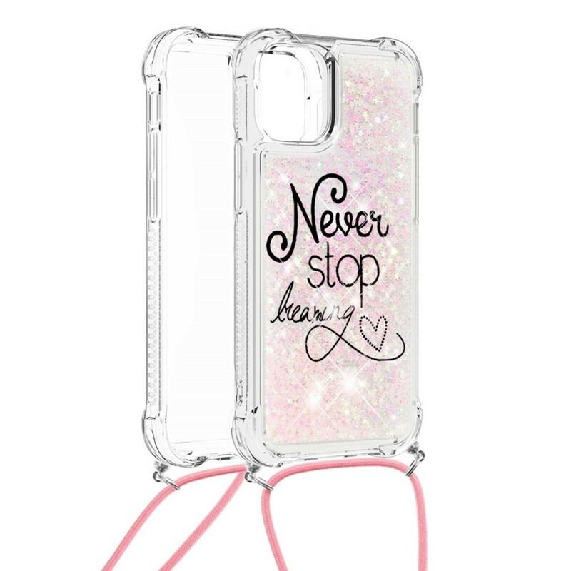 Cover iPhone 13 Mini Med Snor Stop Aldrig Med Glittersnøre