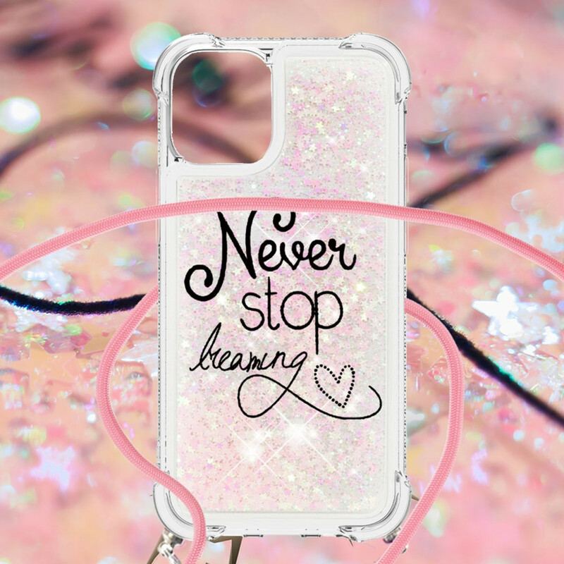 Cover iPhone 13 Mini Med Snor Stop Aldrig Med Glittersnøre