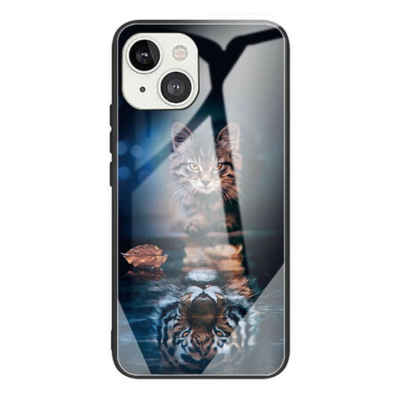 Cover iPhone 13 Mini Mit Tiger Hærdet Glas