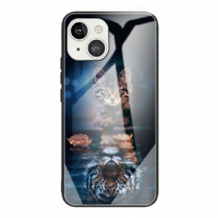 Cover iPhone 13 Mini Mit Tiger Hærdet Glas