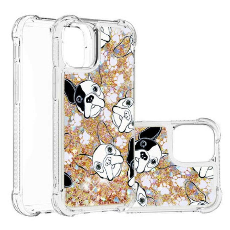 Cover iPhone 13 Mini Mr Hunde Pailletter