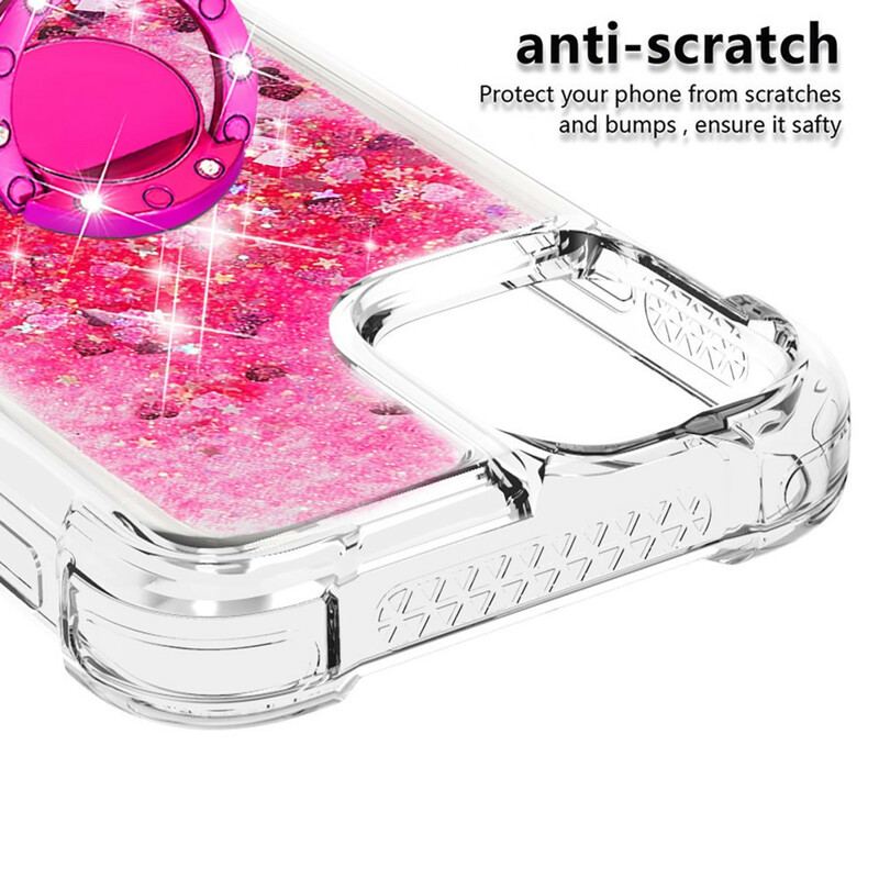 Cover iPhone 13 Mini Pailletter Med Ring-support